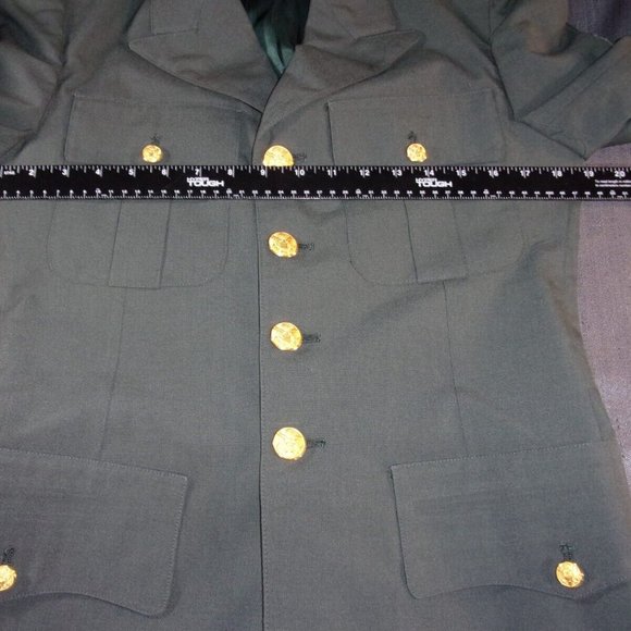 DLA U.S. ARMY DRESS GREEN CLASS A JACKET UNIFORM TROPICAL AG-344 35R EC 1156 - Picture 5 of 12